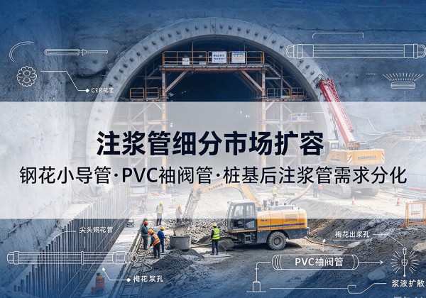 龙游注浆管细分市场扩容，隧道钢花小导管、PVC 袖阀管、桩基后注浆管需求分化